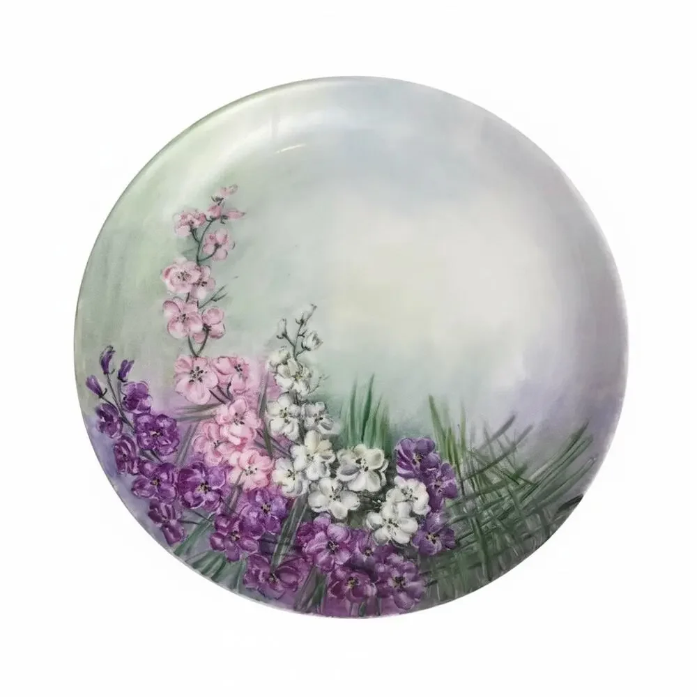 Antique Hutschenreuther Selb Bavaria Hand Painted Floral Porcelain Plate 9”